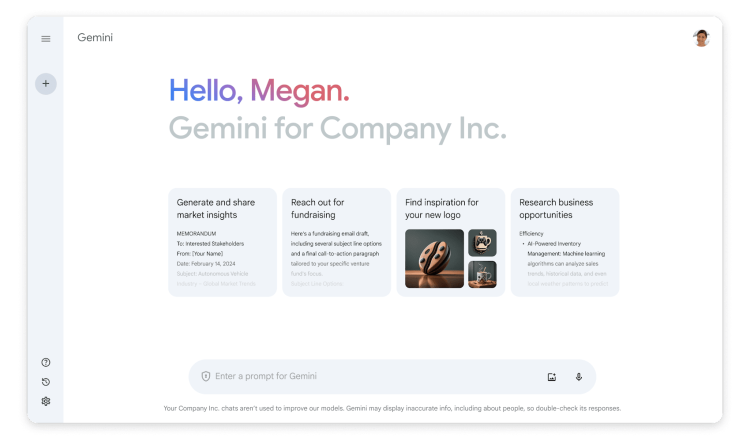 Google发布Workspace的Gemini，向企业提供了其最强大的模型